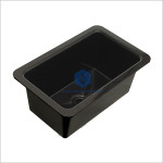 Sink, Medium, Polypropylene Plastic Black for Pharma & Lab